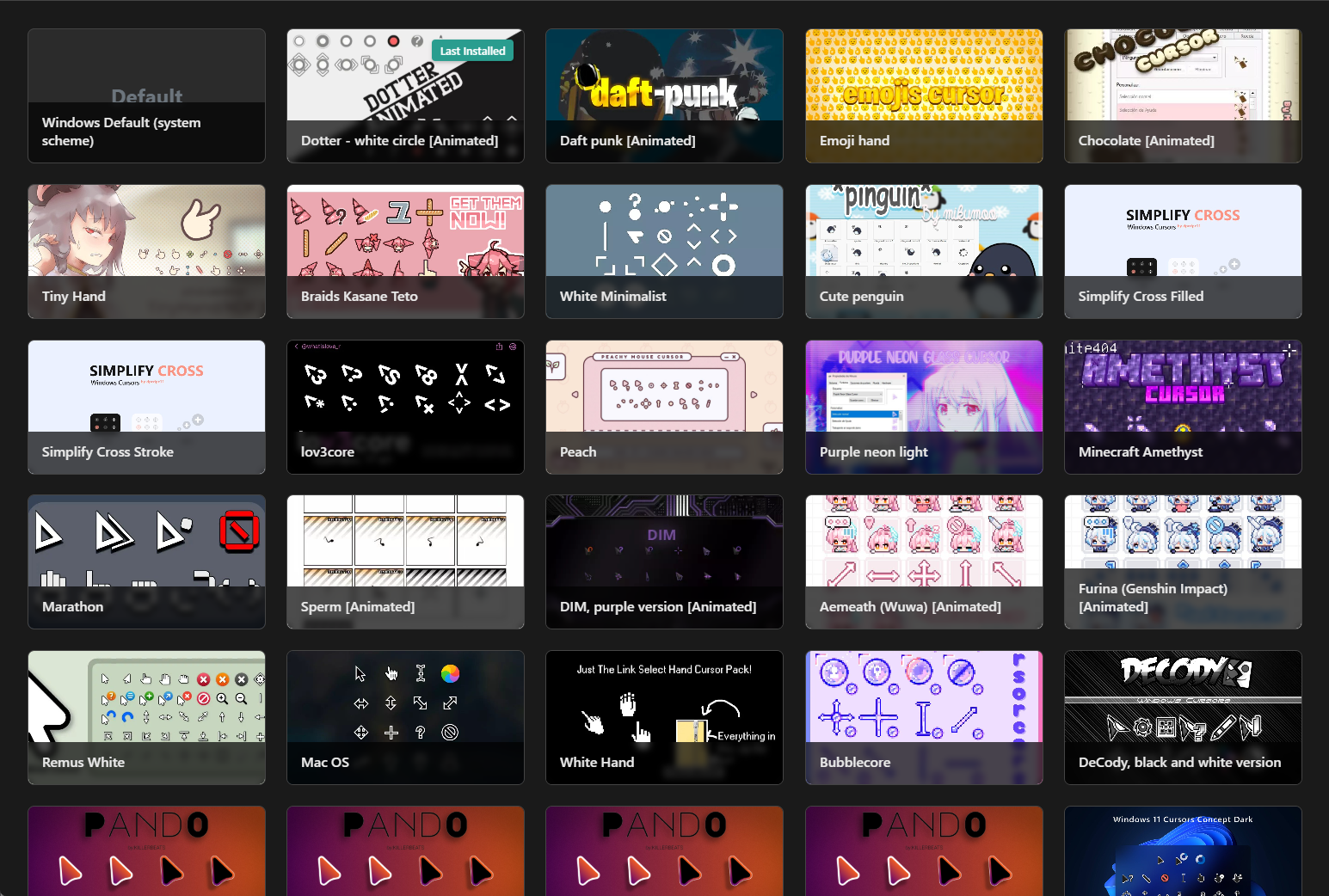 Custom Cursors